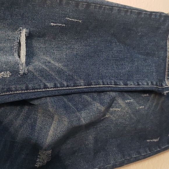 BBJ JEANS DISTRESSED HIGH RISE STRAIGHT STRETCH JEANS - Picture 7 of 7